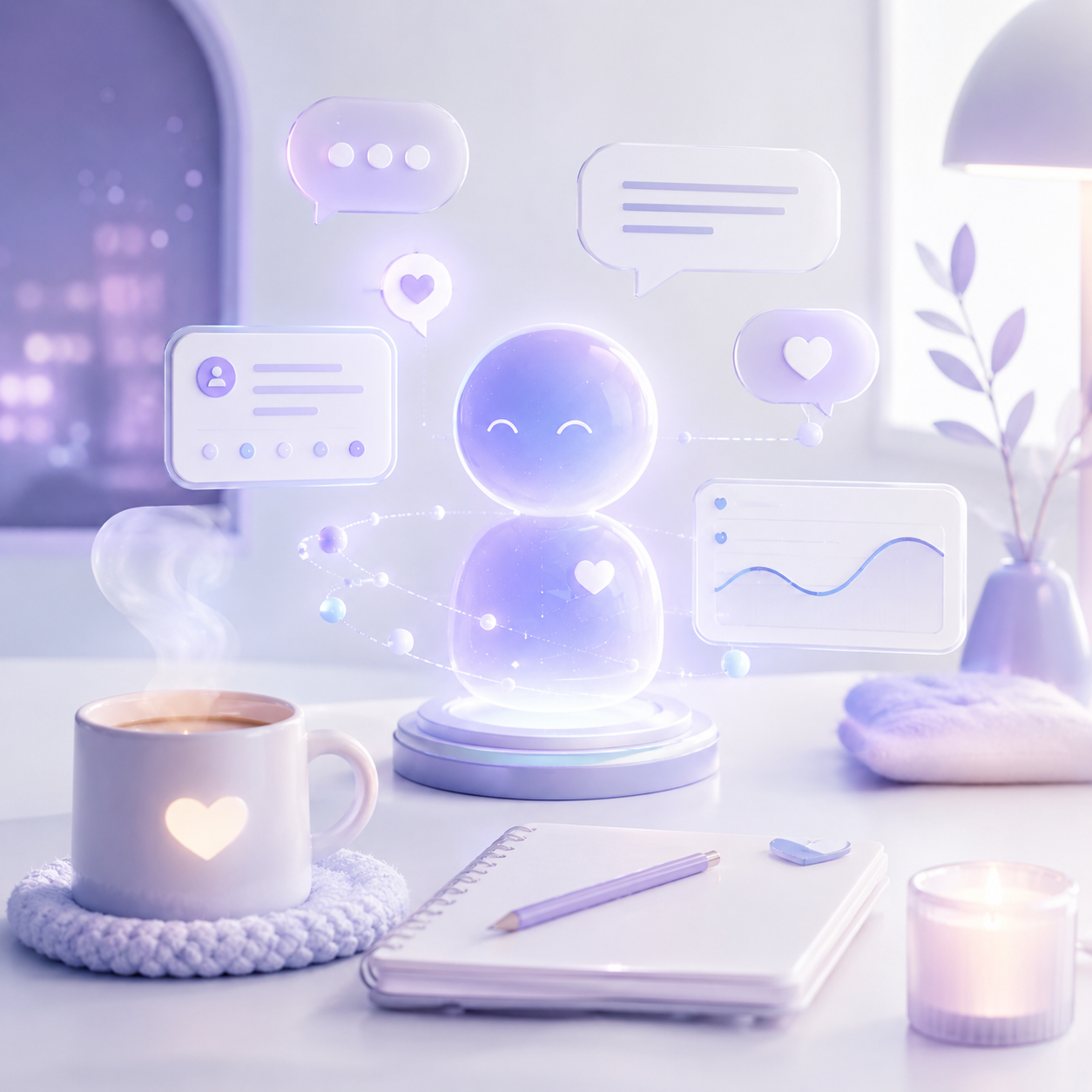 生活や気持ちを支えるAIのイメージ