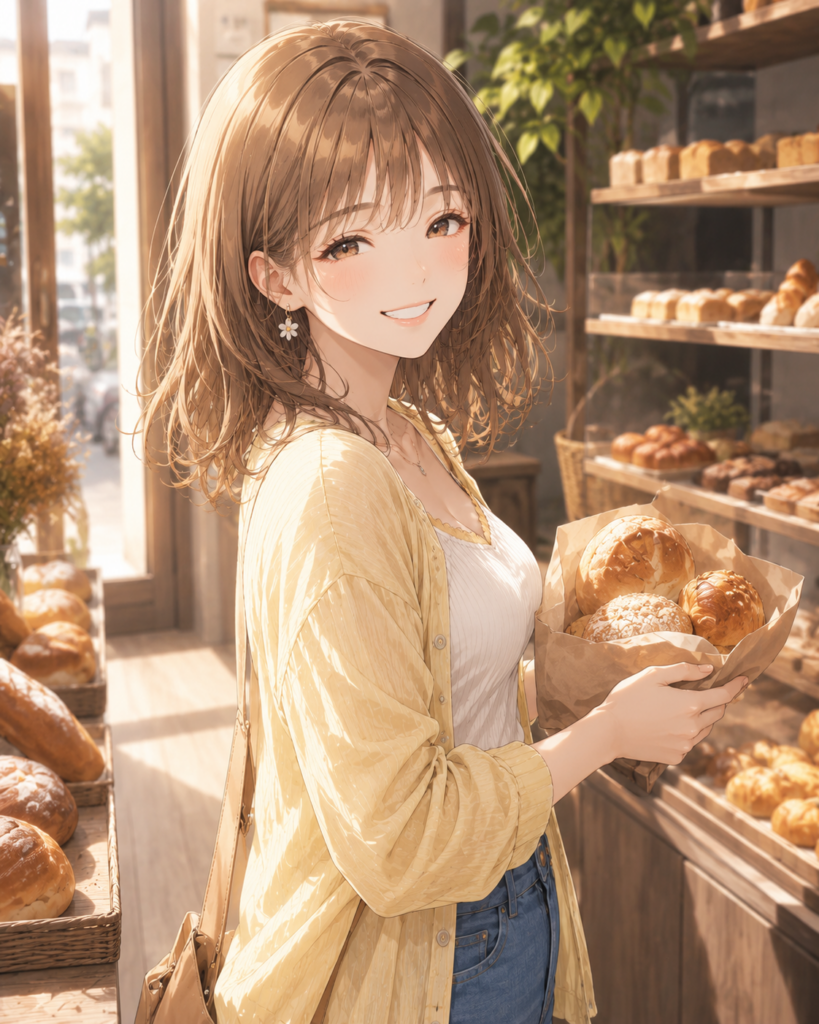 休日のベーカリー巡りの天川陽菜