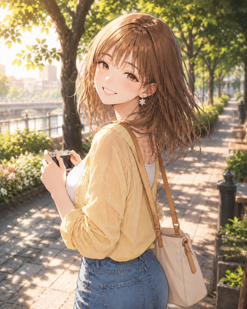晴れた日の散歩の天川陽菜
