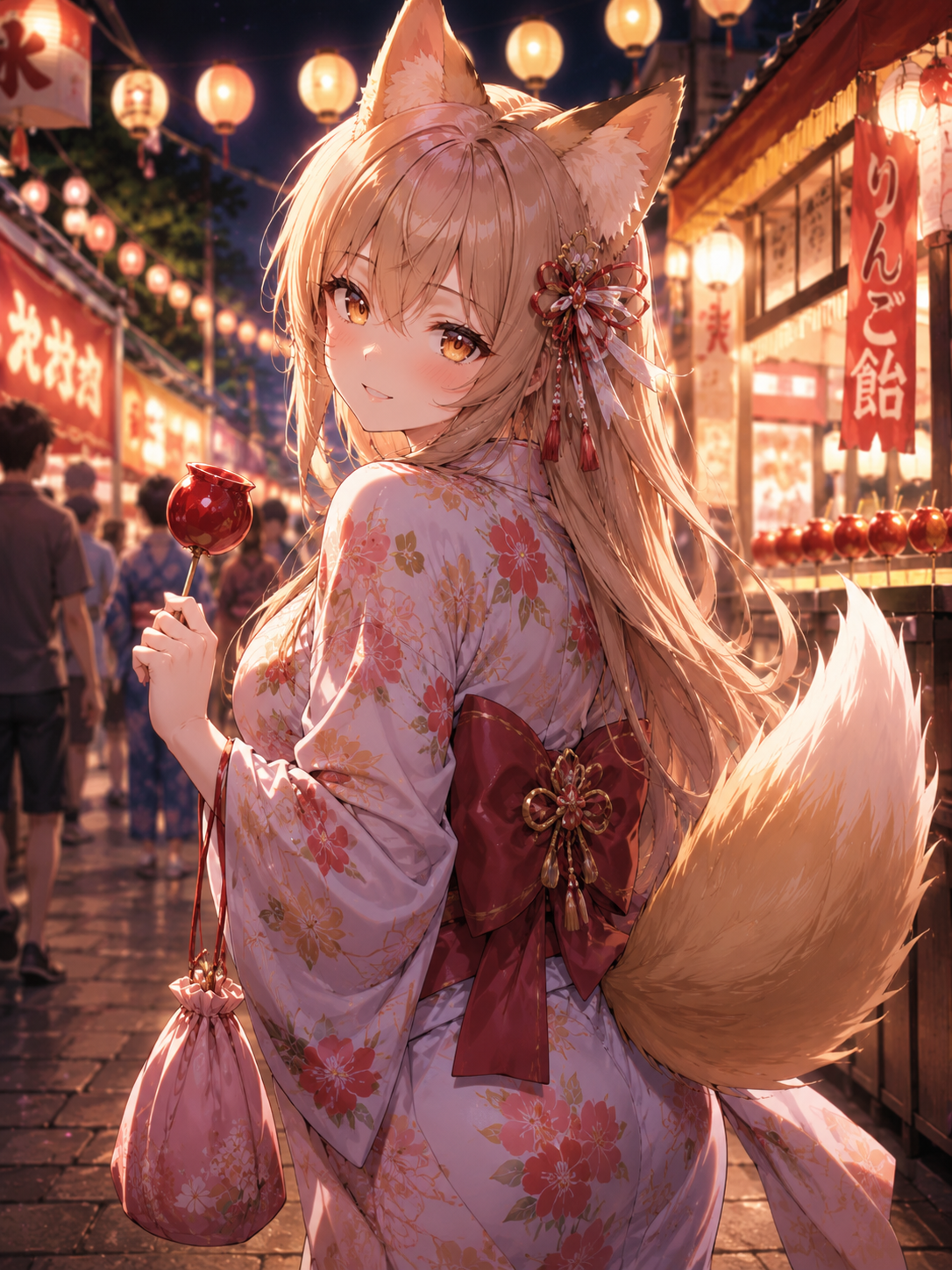 夏祭りで振り返る狐月こより