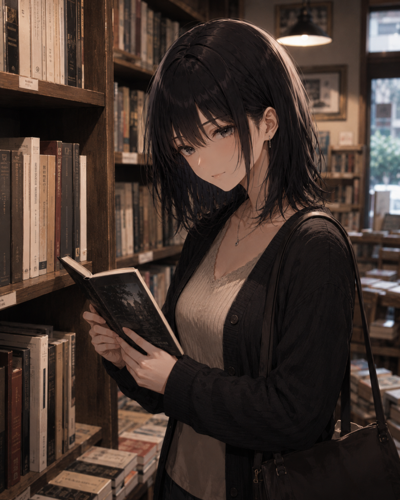 書店で本を選ぶ時間の七瀬澪